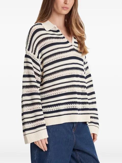 striped polo-neck sweater by TOMMY HILFIGER