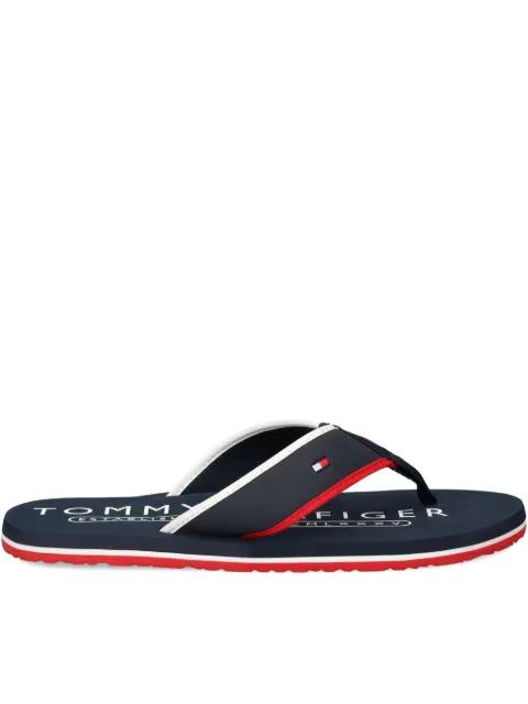 striped slides by TOMMY HILFIGER