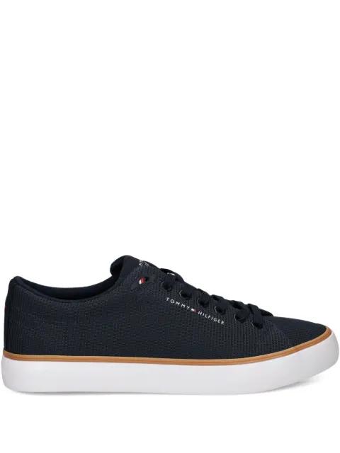 textured lace-up sneakers by TOMMY HILFIGER