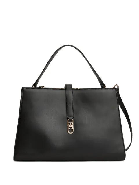 top-handles logo-plaque shoulder bag by TOMMY HILFIGER