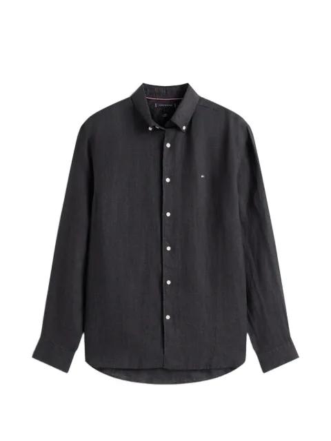 washed effect embroidered-logo shirt by TOMMY HILFIGER