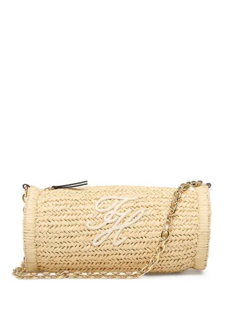 woven logo-embroidered shoulder bag by TOMMY HILFIGER