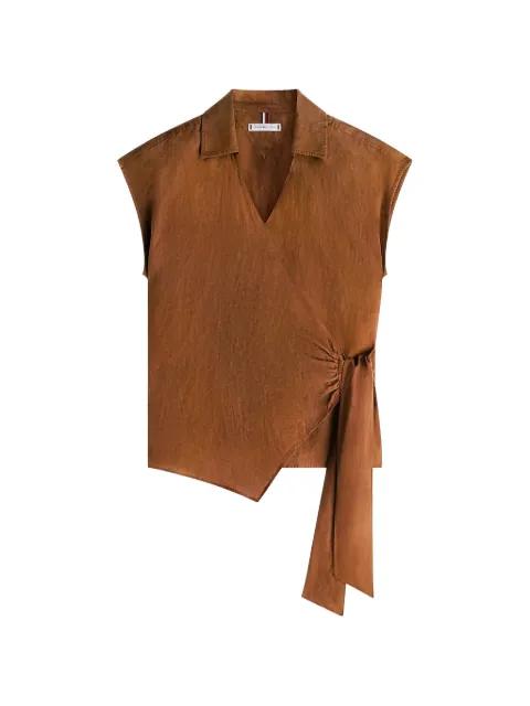 wrap-front sleeveless top by TOMMY HILFIGER