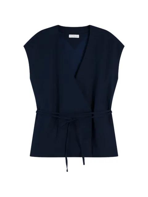 wrap-style belted waistcoat by TOMMY HILFIGER