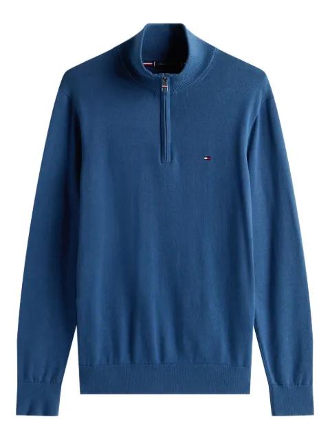 zip-up high-neck jumper by TOMMY HILFIGER