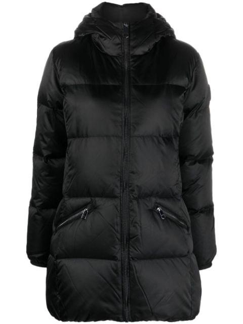 zip-up hoodied puffer jacket by TOMMY HILFIGER