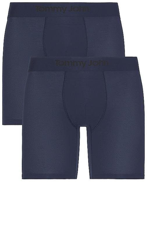 Tommy John 2 Pack Boxer Brief 6 in Navy by TOMMY JOHN