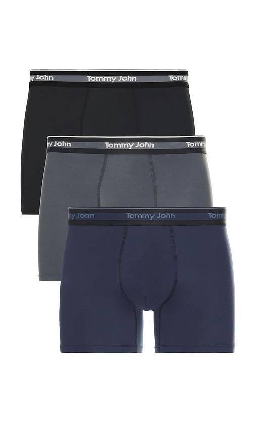 Tommy John Comfort Micro 3 Pack 4 Boxer Brief in Navy,Grey by TOMMY JOHN