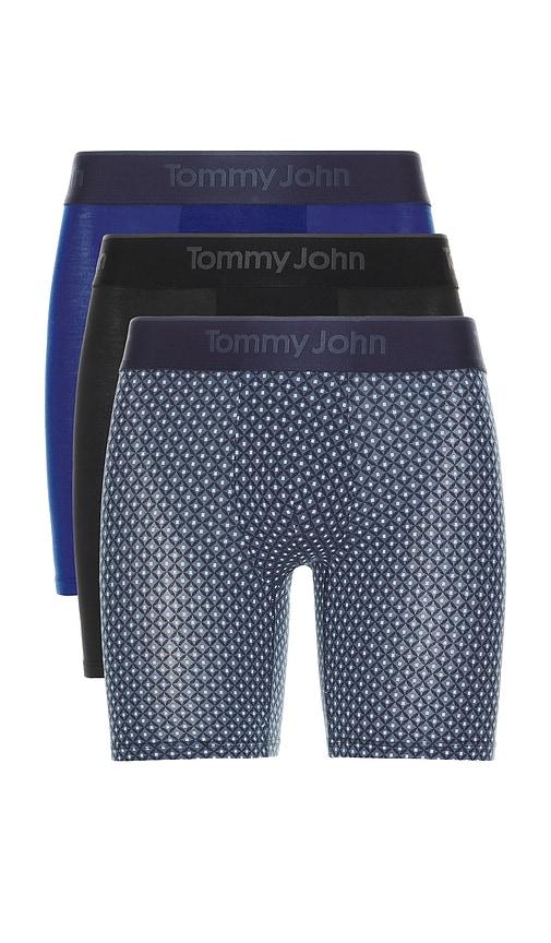 Tommy John Second Skin Modal 3 Pank 6 Boxer Brief in Black,Navy by TOMMY JOHN