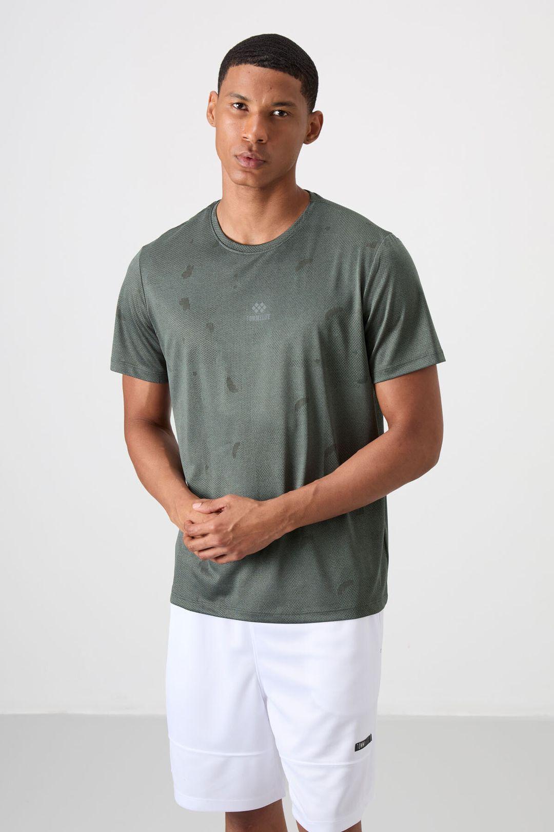 Men's Solid Bird's Eye Crew Neck T-Shirt by TOMMY LIFE