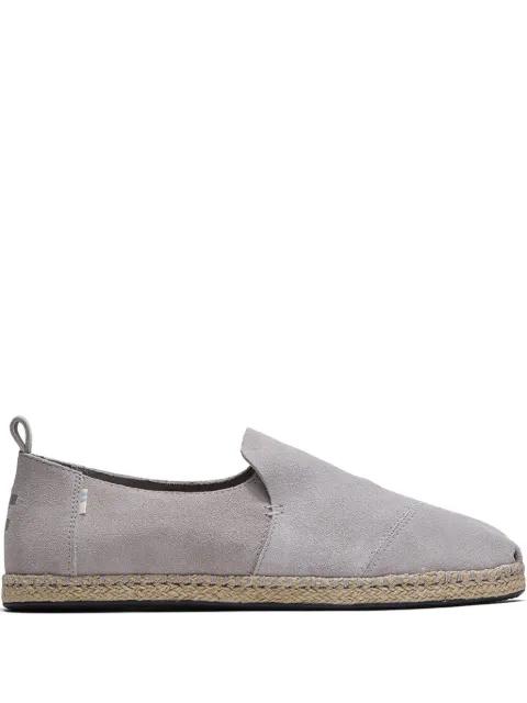 Deconstructed Alparg "Grey" suede espadrilles by TOMS