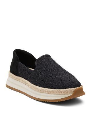 Women's Jocelyn Almond Toe Espadrille Platform Flats by TOMS Women's Jocelyn Almond Toe Espadrille Platform Flats by TOMS