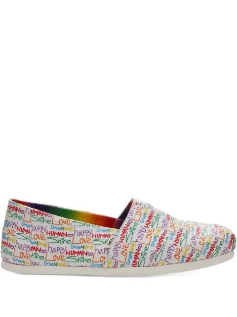 rainbow-print espadrilles by TOMS