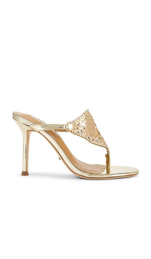 Tony Bianco Demure Sandal in Metallic Gold by TONY BIANCO