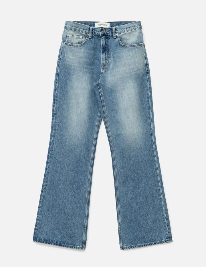 Flared-Leg Distressed Denim Jeans by TONYWACK