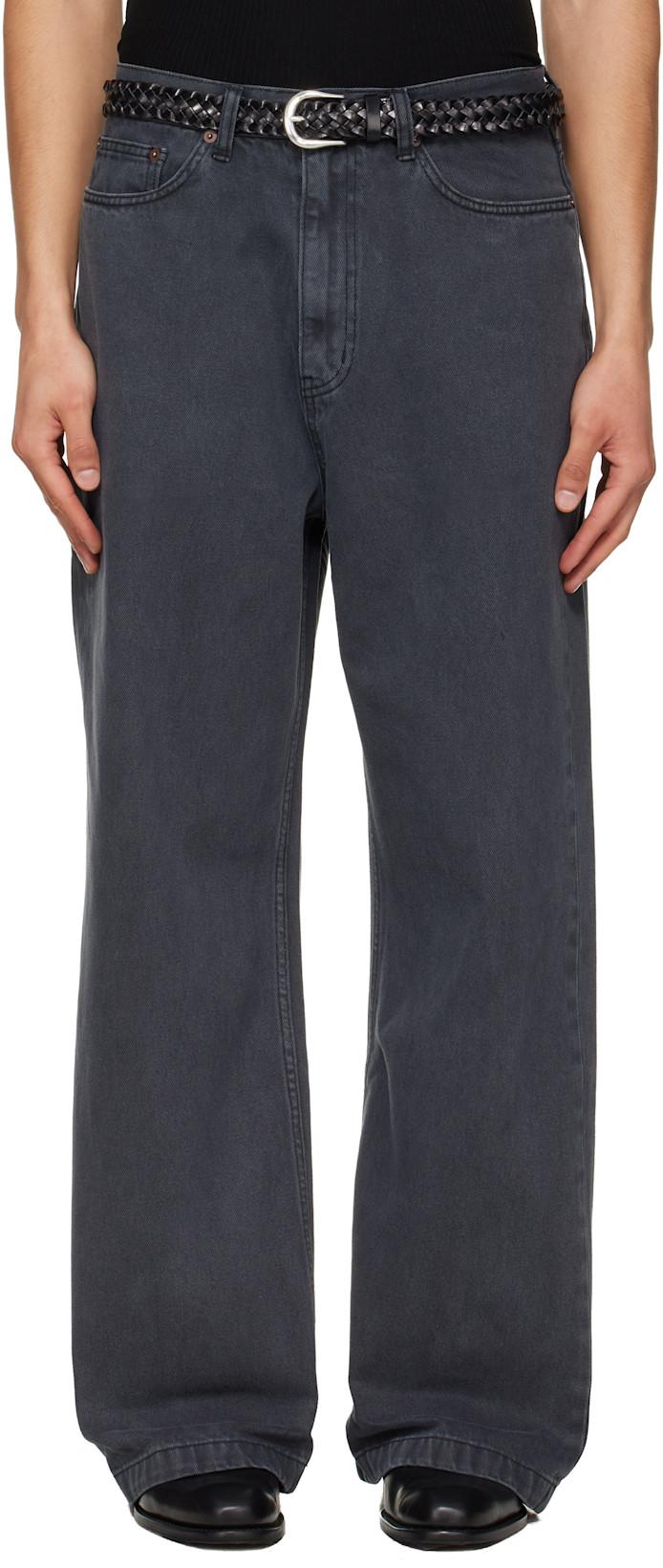 Gray Wide-Leg Jeans by TONYWACK
