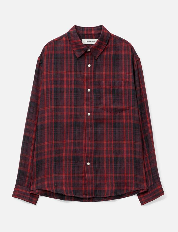 Washed Cotton Blend Check Shirt by TONYWACK