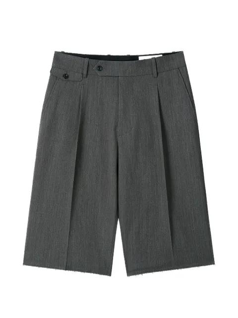 frayed-hem tailored shorts by TONYWACK