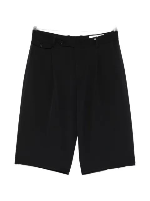 pleated frayed tailored shorts by TONYWACK