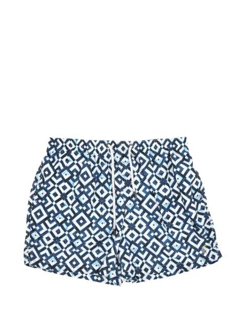 geometric-print swim shorts by TOOCO