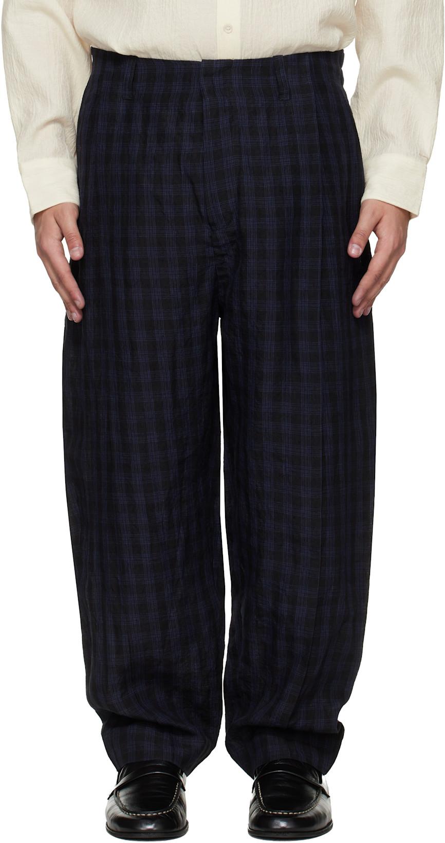 Black & Blue 'The Librarian' Trousers by TOOGOOD