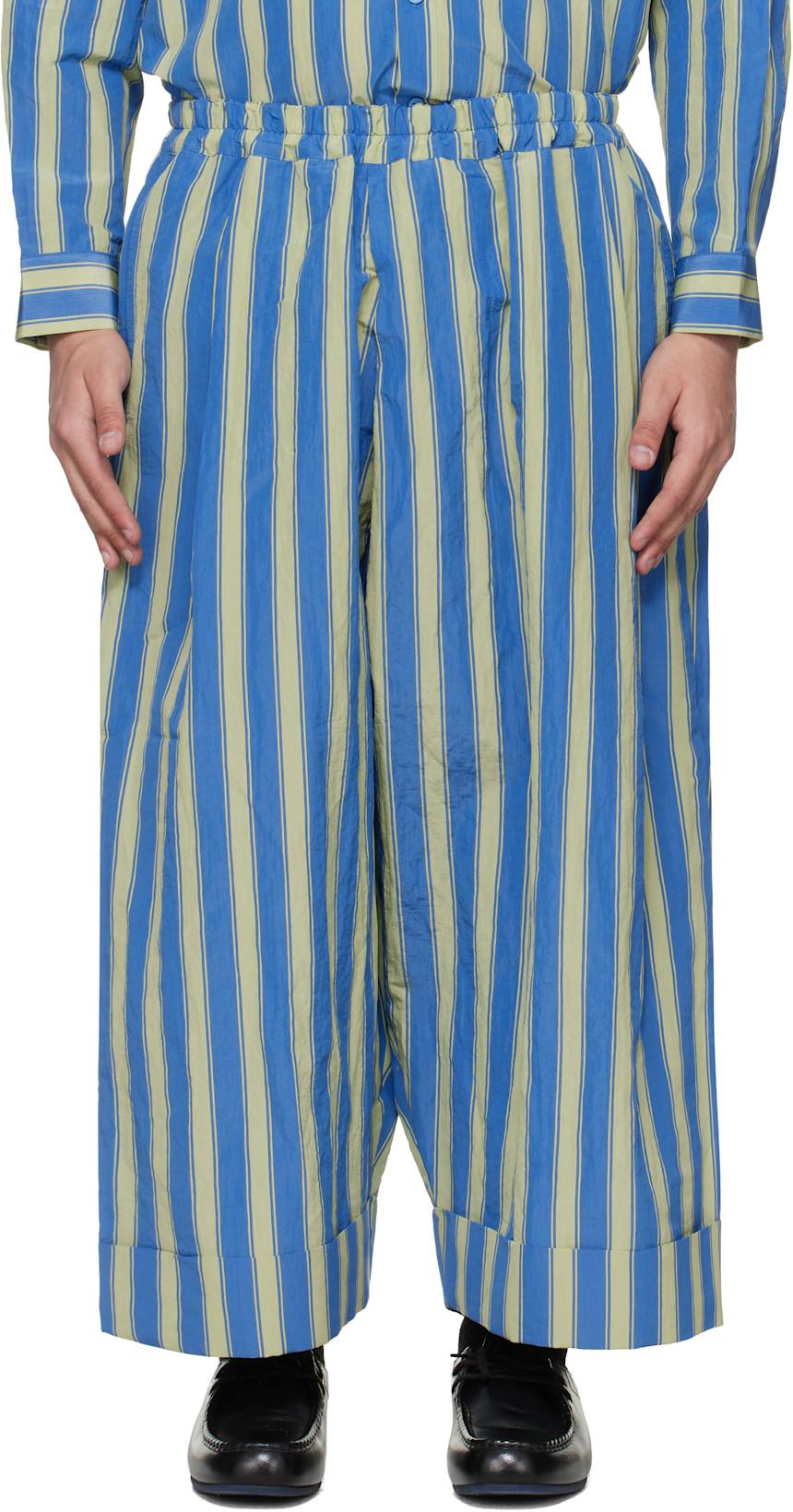 Blue & Green 'The Baker' Trousers by TOOGOOD