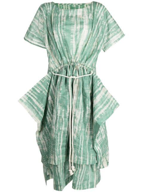 The Swimmer abstract-pattern cotton dress by TOOGOOD