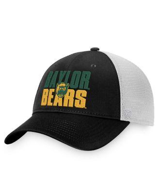 Men's Black, White Baylor Bears Stockpile Trucker Snapback Hat by TOP OF THE WORLD