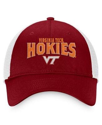 Men's Maroon, White Virginia Tech Hokies Breakout Trucker Snapback Hat by TOP OF THE WORLD