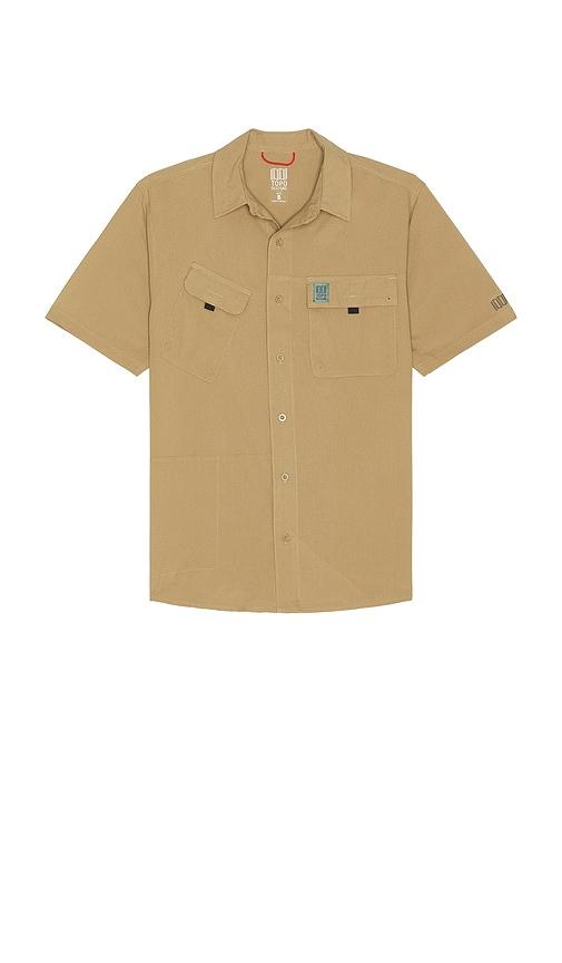 TOPO DESIGNS Retro River Shirt in Tan by TOPO DESIGNS