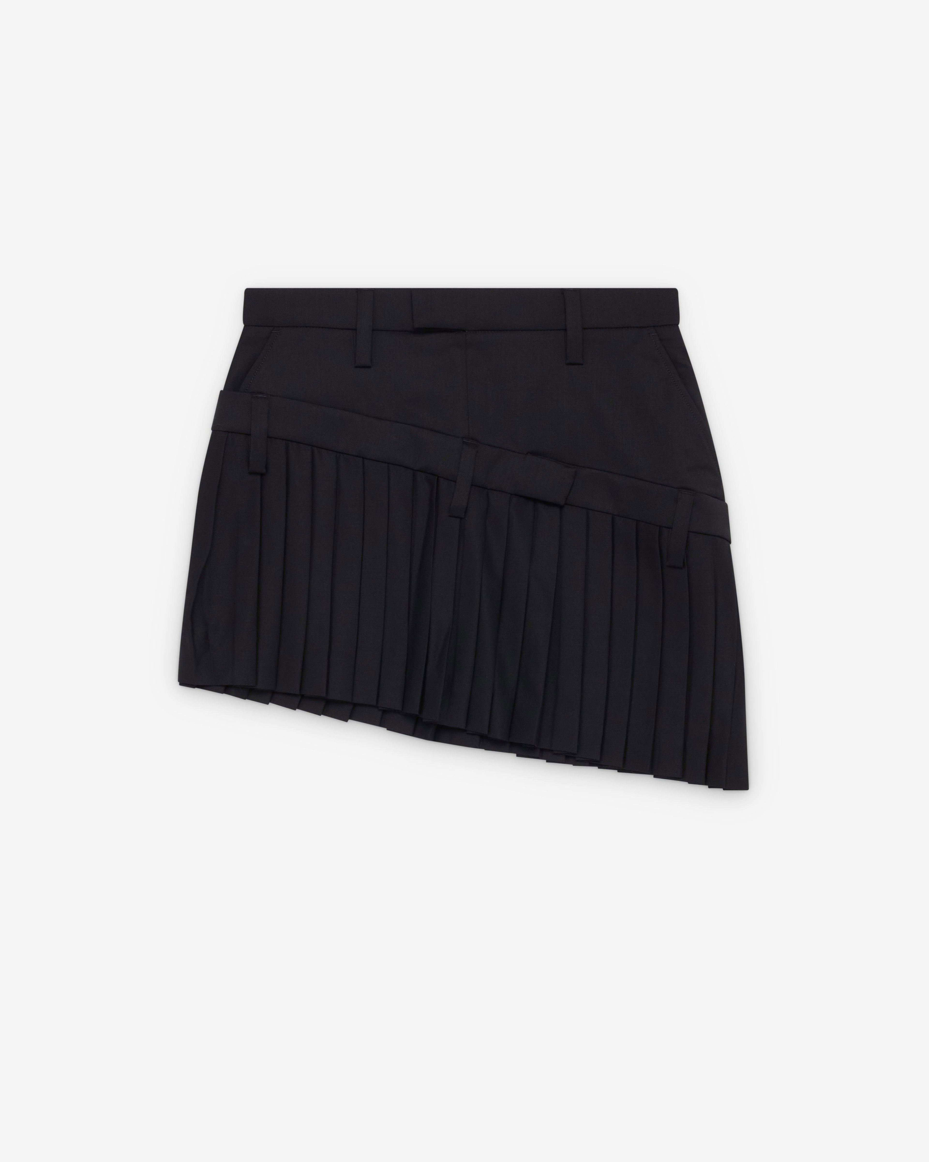 Torishéju - Women's Double Pleated Mini Skirt - (Black) by TORISHEJU
