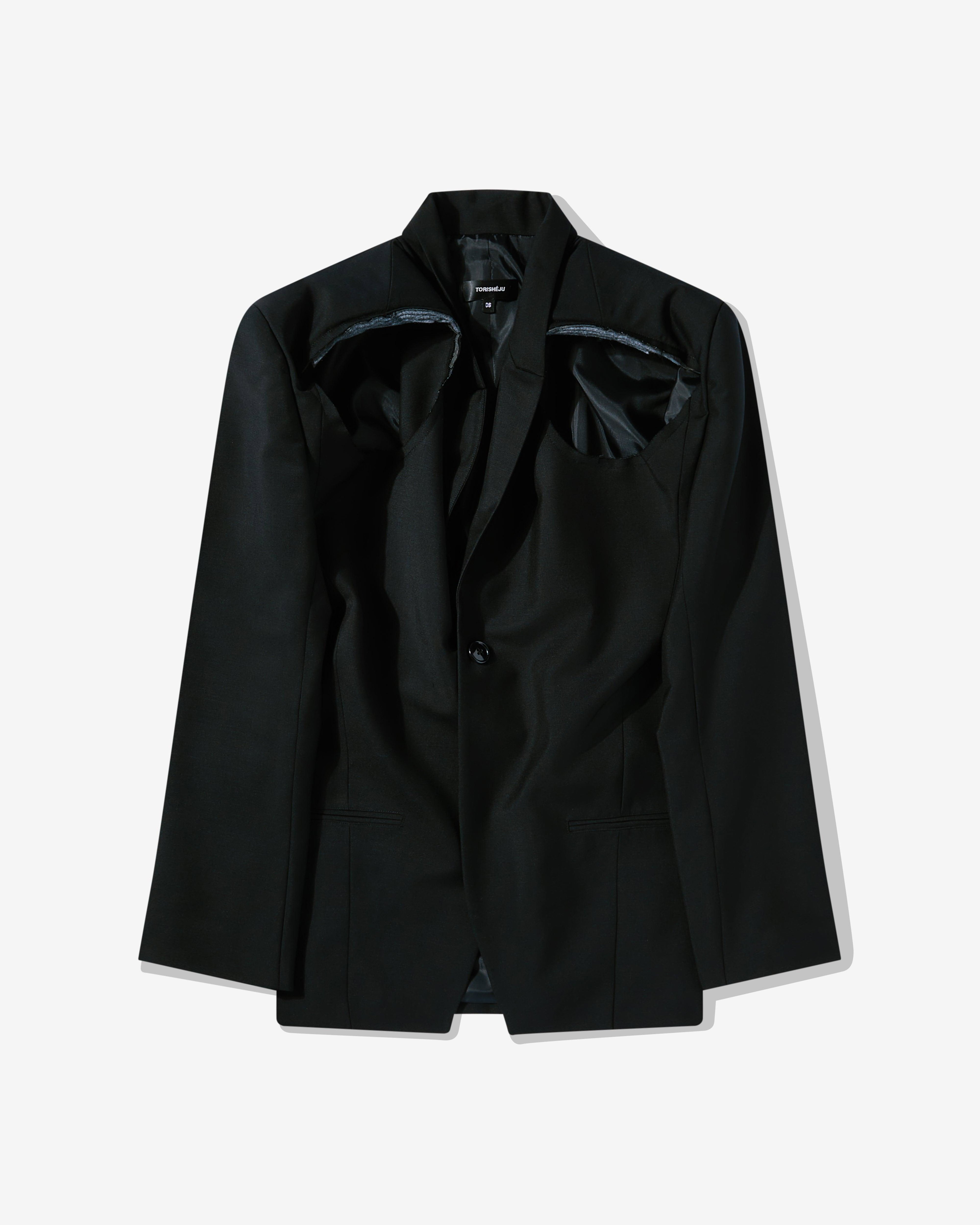 Torisheju - Women's Horned Raw Blazer - (Black) by TORISHEJU