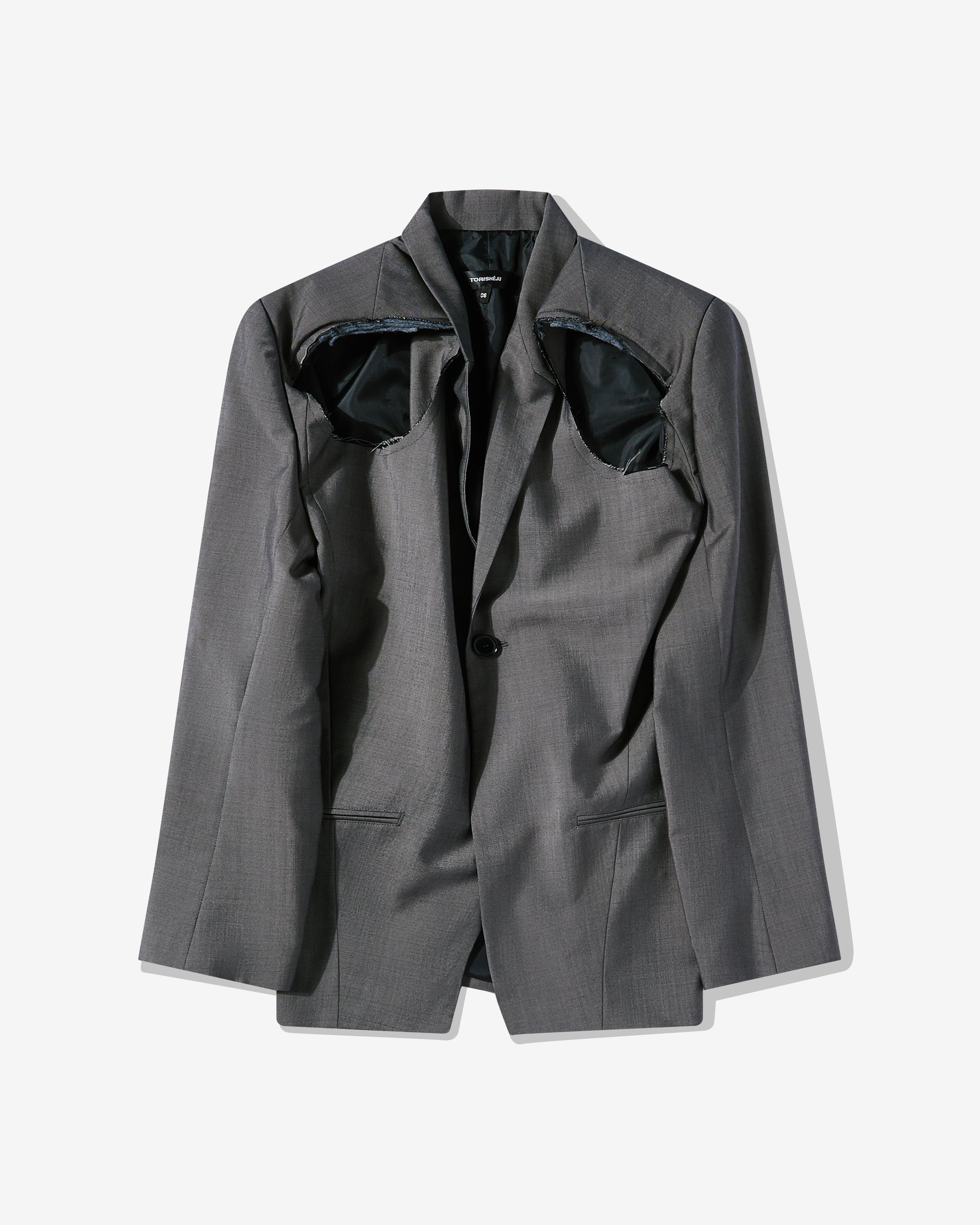 Torisheju - Women's Horned Raw Blazer - (Grey) by TORISHEJU