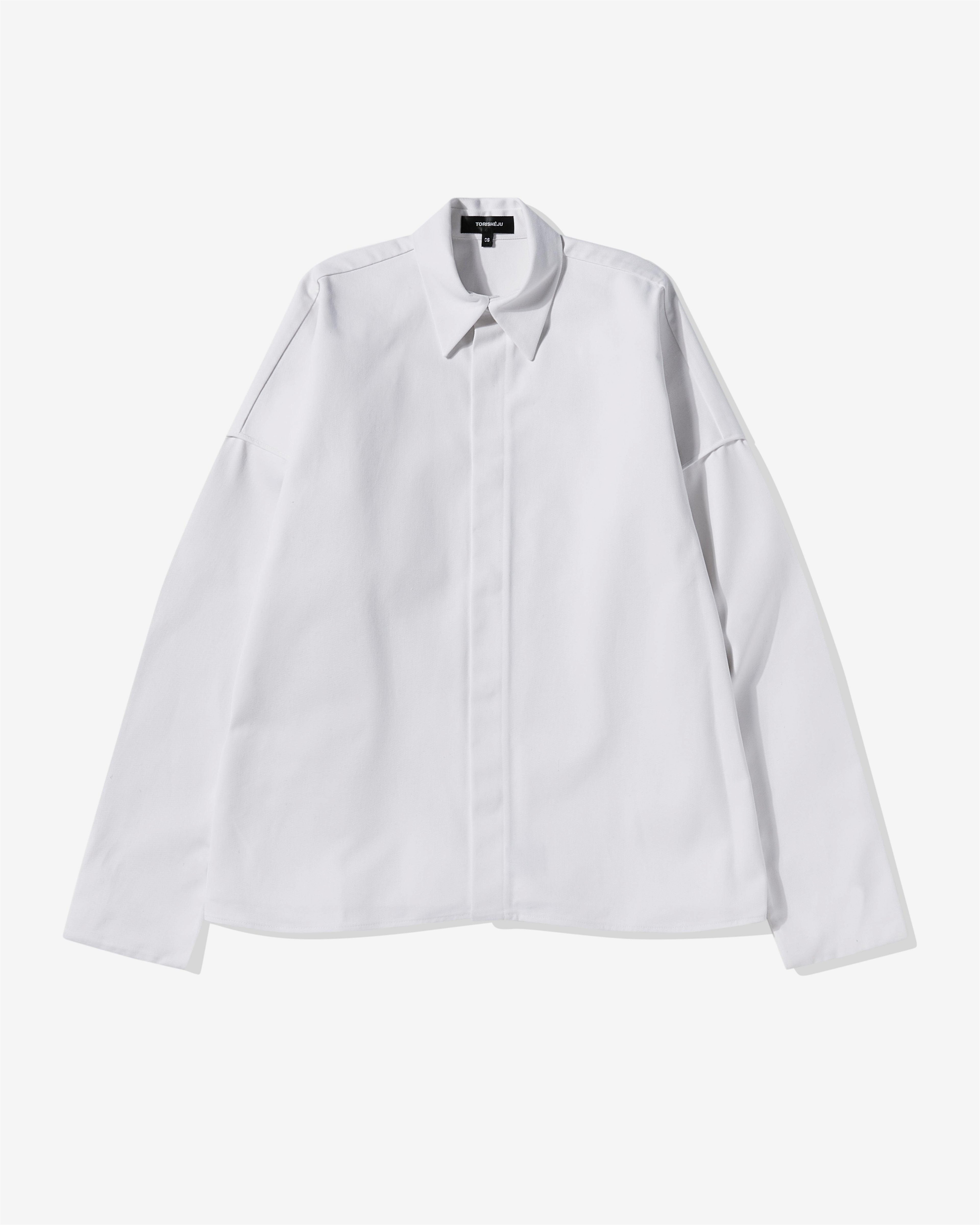 Torisheju - Women's Square Long Sleeve Tye Shirt - (White) by TORISHEJU