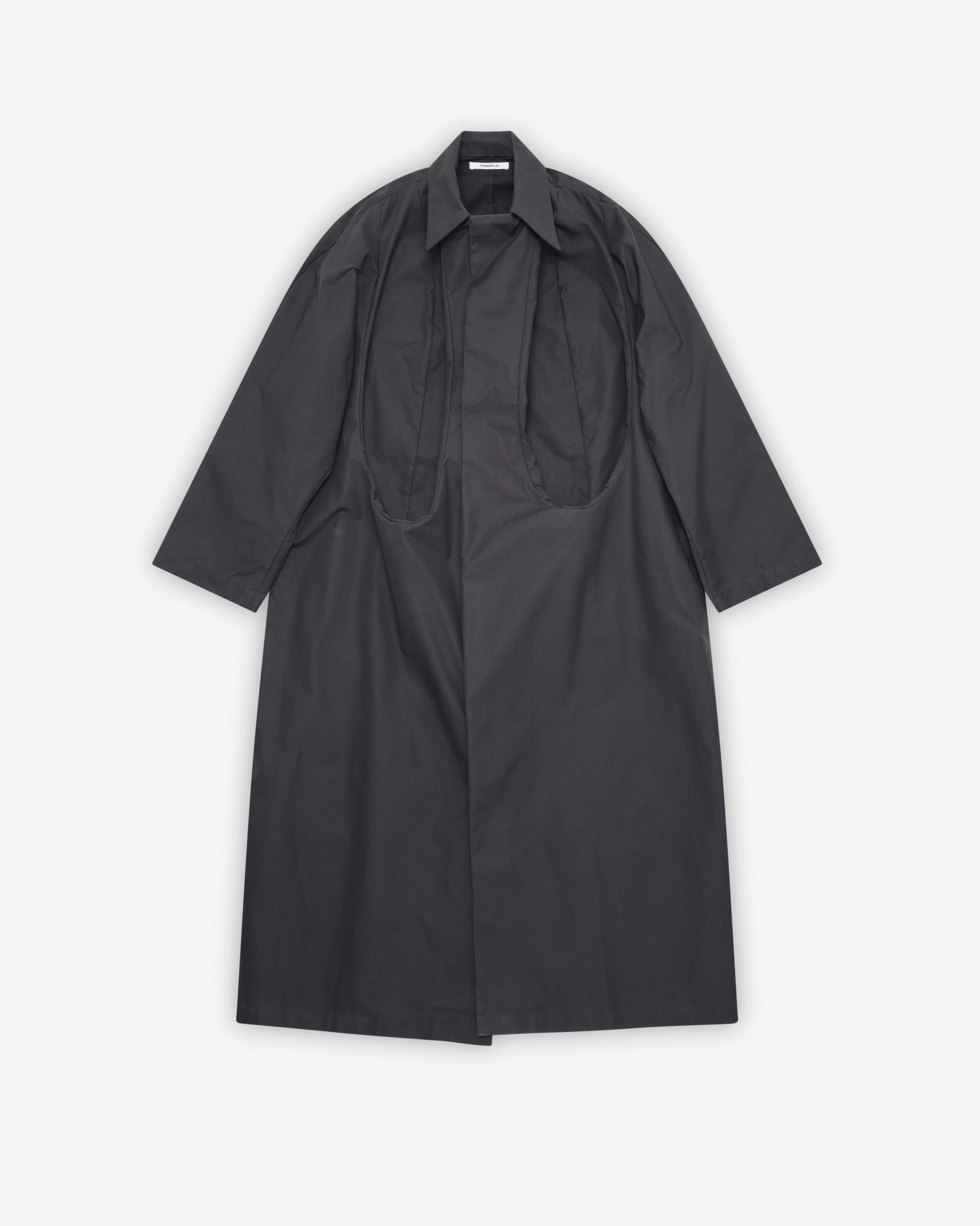 Torisheju - Women's Waxed Concaved Coat - (Black) by TORISHEJU