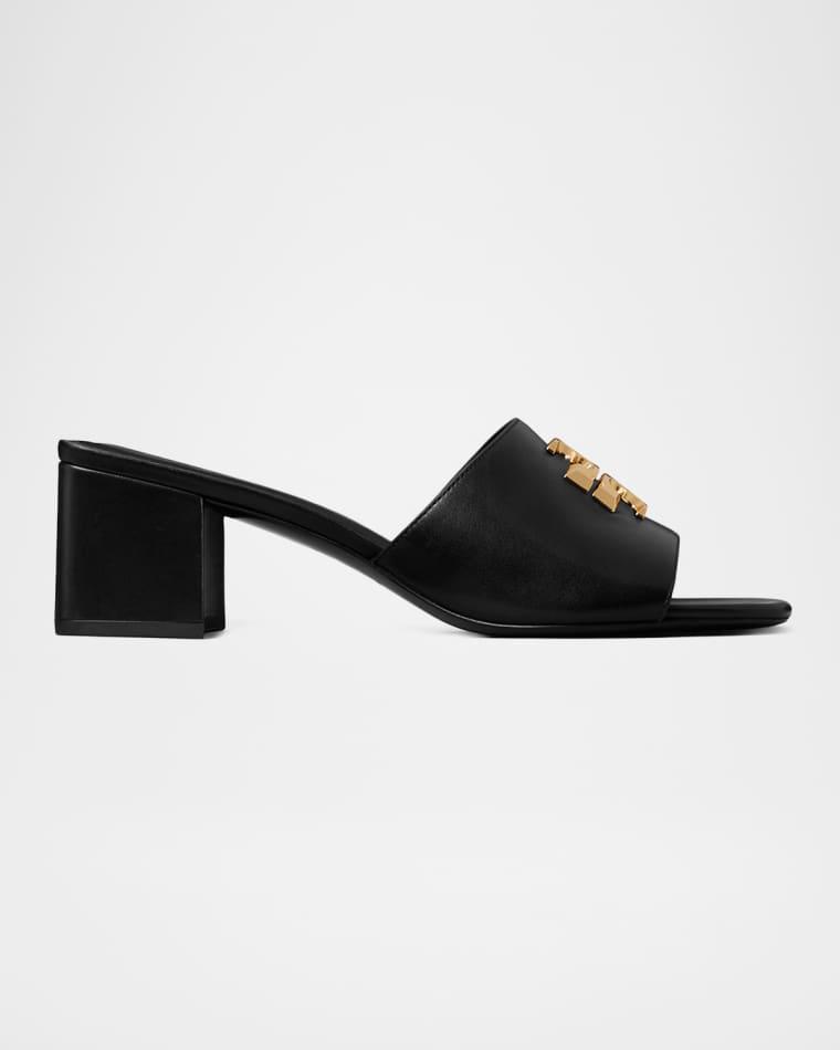 55mm Eleanor Medallion Leather Slide Sandals by TORY BURCH