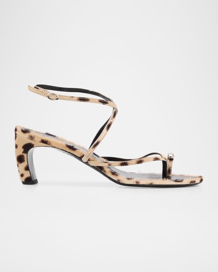 65mm Pierced Strappy Calf Hair Sandals by TORY BURCH