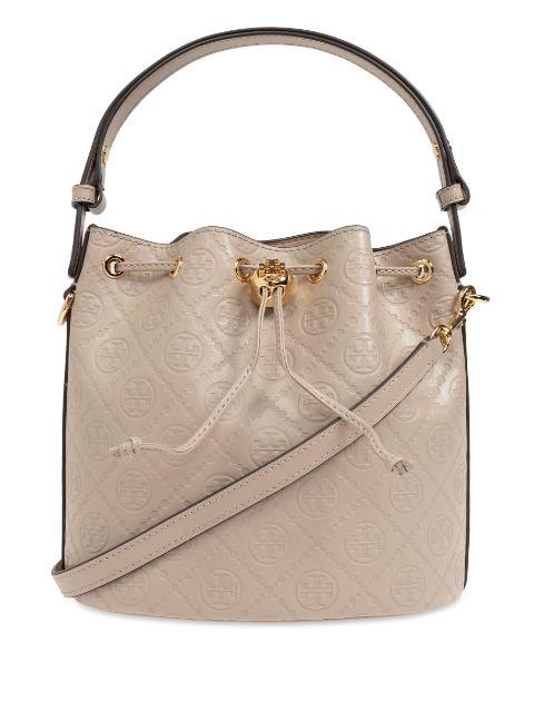 All-over-debossed logo bucket bag by TORY BURCH