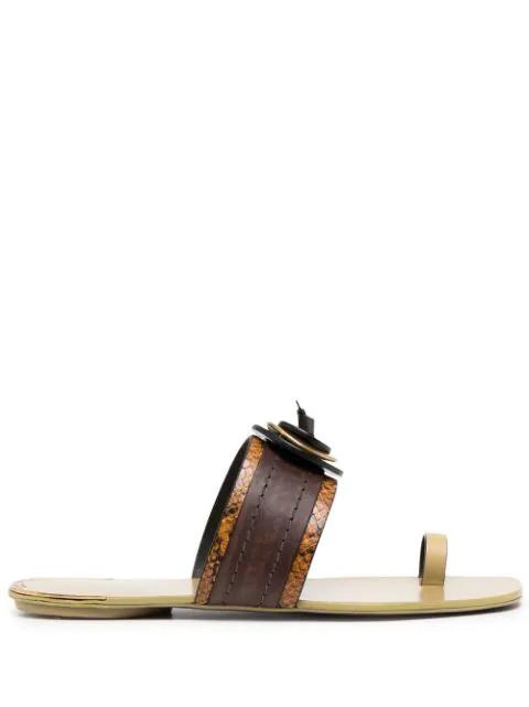 Artisanal knit slides by TORY BURCH
