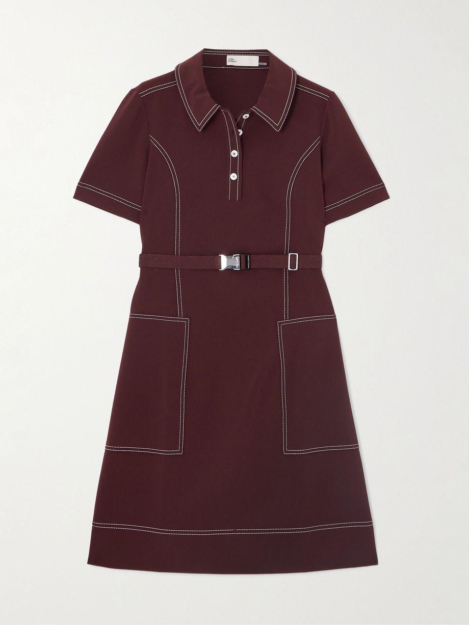 Belted jersey mini dress by TORY BURCH