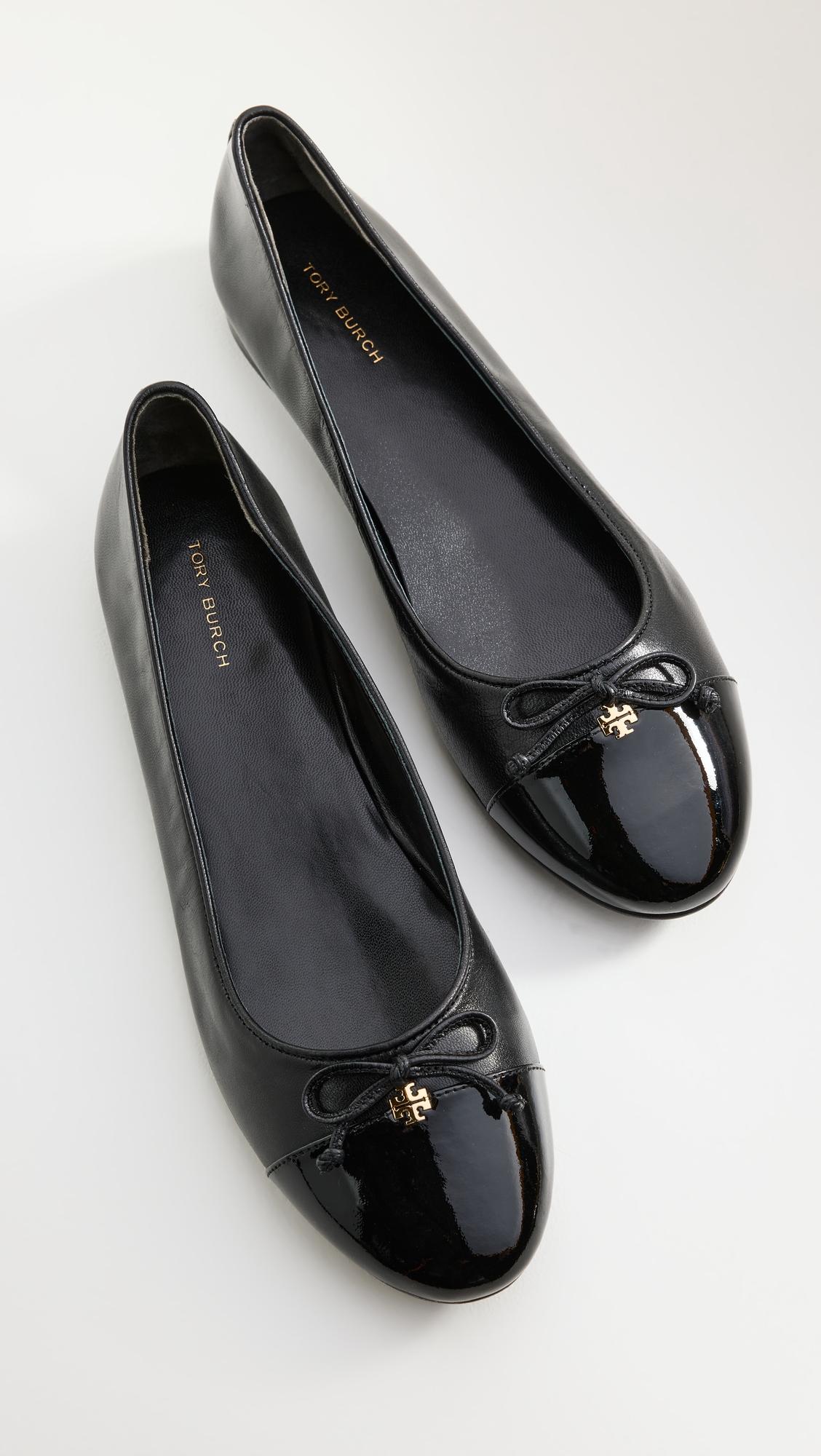 Cap Toe Ballet Flats by TORY BURCH