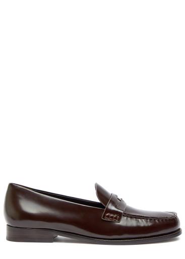 Classic Penny glossed leather loafers by TORY BURCH