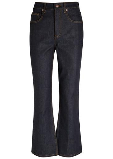 Cropped flared-leg jeans by TORY BURCH