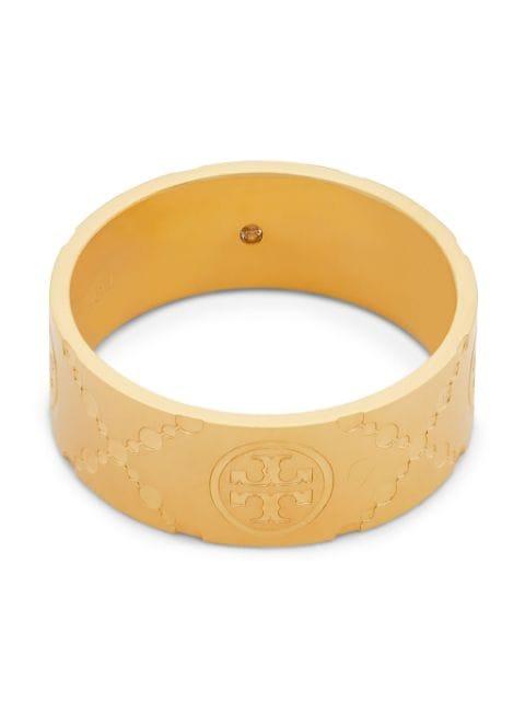 Double T polished-finish ring by TORY BURCH