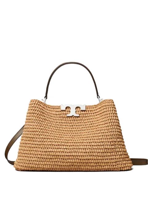 Eleanor raffia satchel by TORY BURCH