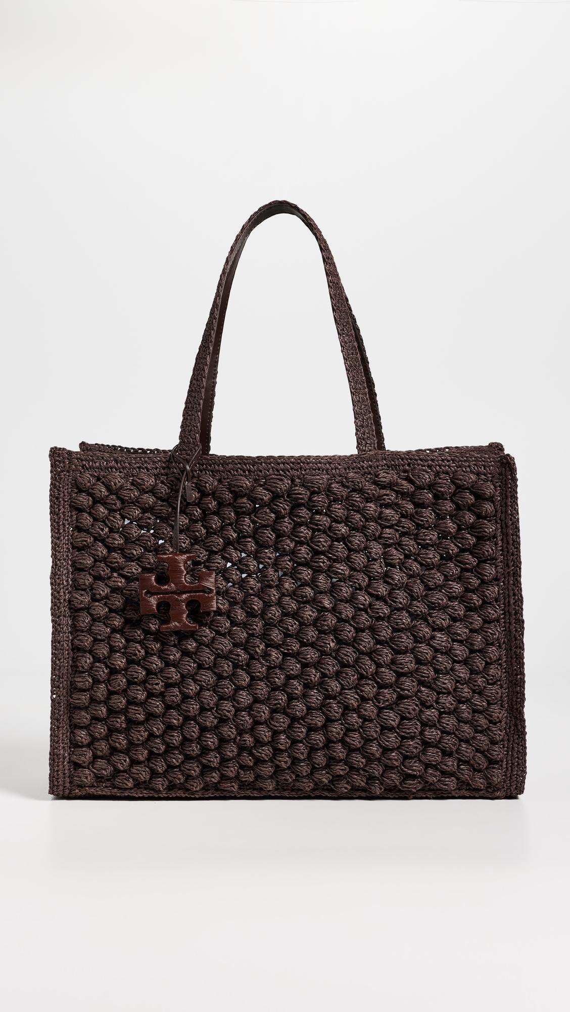 Ella Hand Crochet Popcorn Stitch Large Tote Bag by TORY BURCH