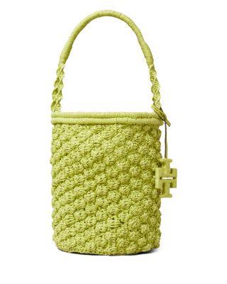 Ella Hand Crochet Straw Bucket Bag by TORY BURCH