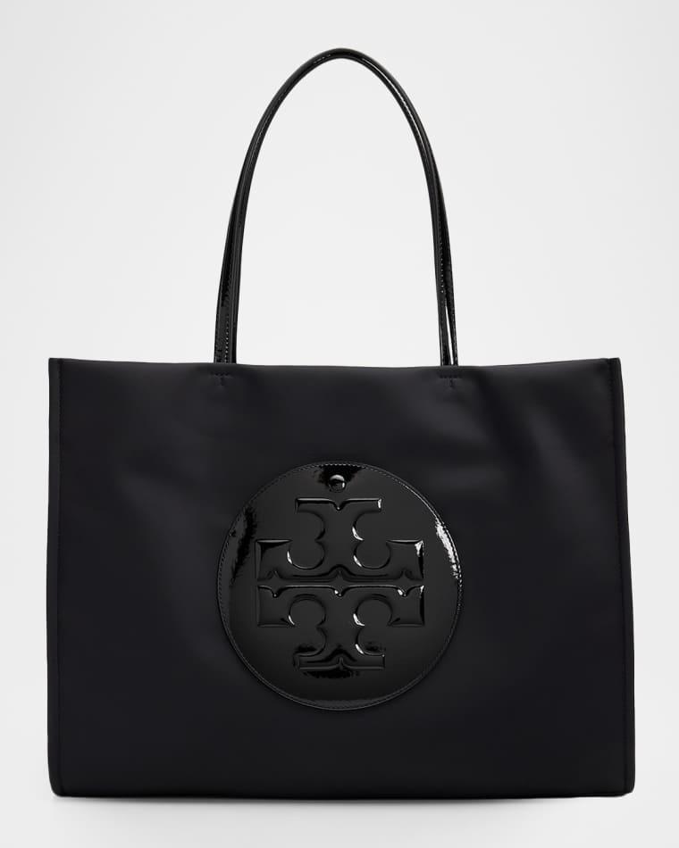 Ella Logo Patch Patent Tote Bag by TORY BURCH