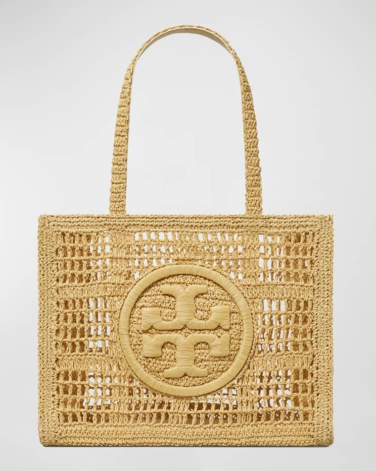 Ella Small Crochet Straw Tote Bag by TORY BURCH