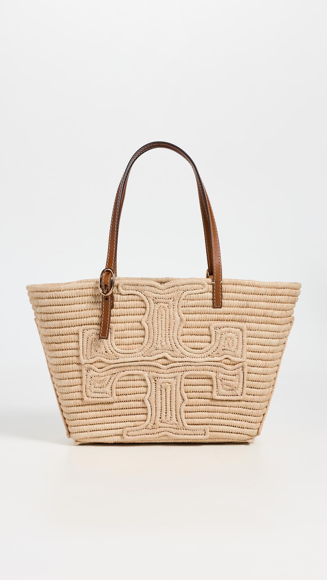 Ella Structured Straw Small Tote by TORY BURCH